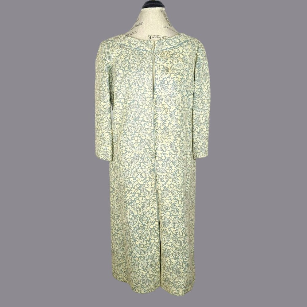 Vintage Gibson Bayh Pea Coat Small Blue Embroidered Cream